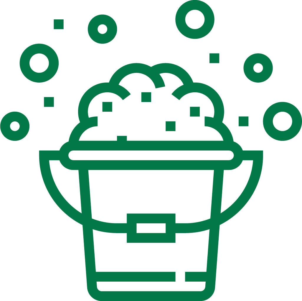 icon showing a soapy cleaning bucket