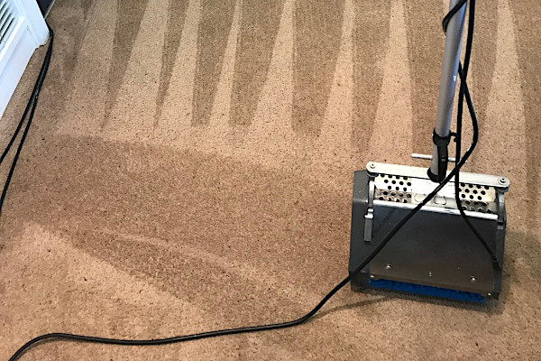 a crb machine on a freshly cleaned brown carpet