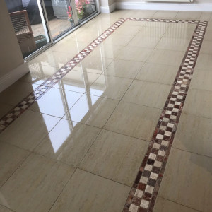 clean tiled floor that is shining